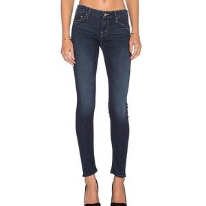 MOTHER THE LOOKER NO PLAY SKINNY JEANS DARK WASH